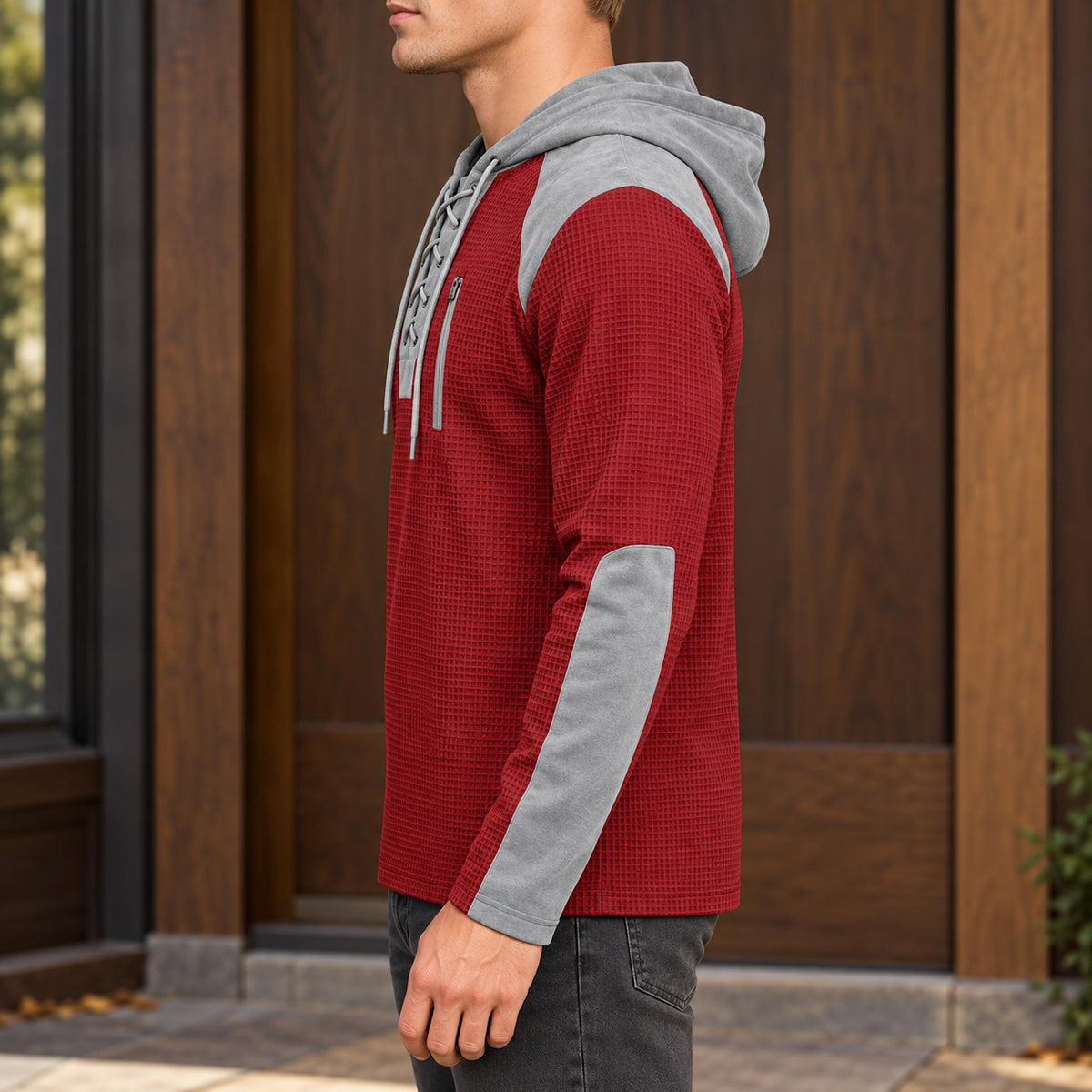 Colter Lace-Up Hoodie
