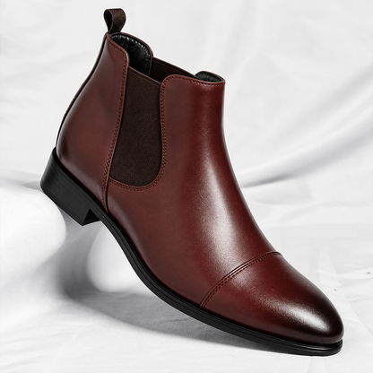 Oxblood Cap-Toe Chelsea Boots