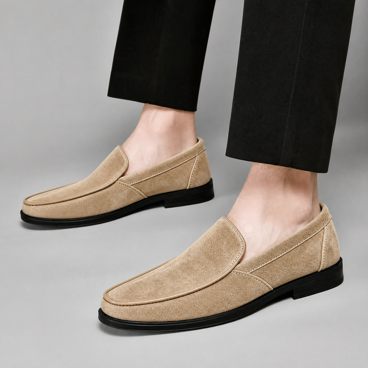Cavallo Suede Apron-Toe Loafers