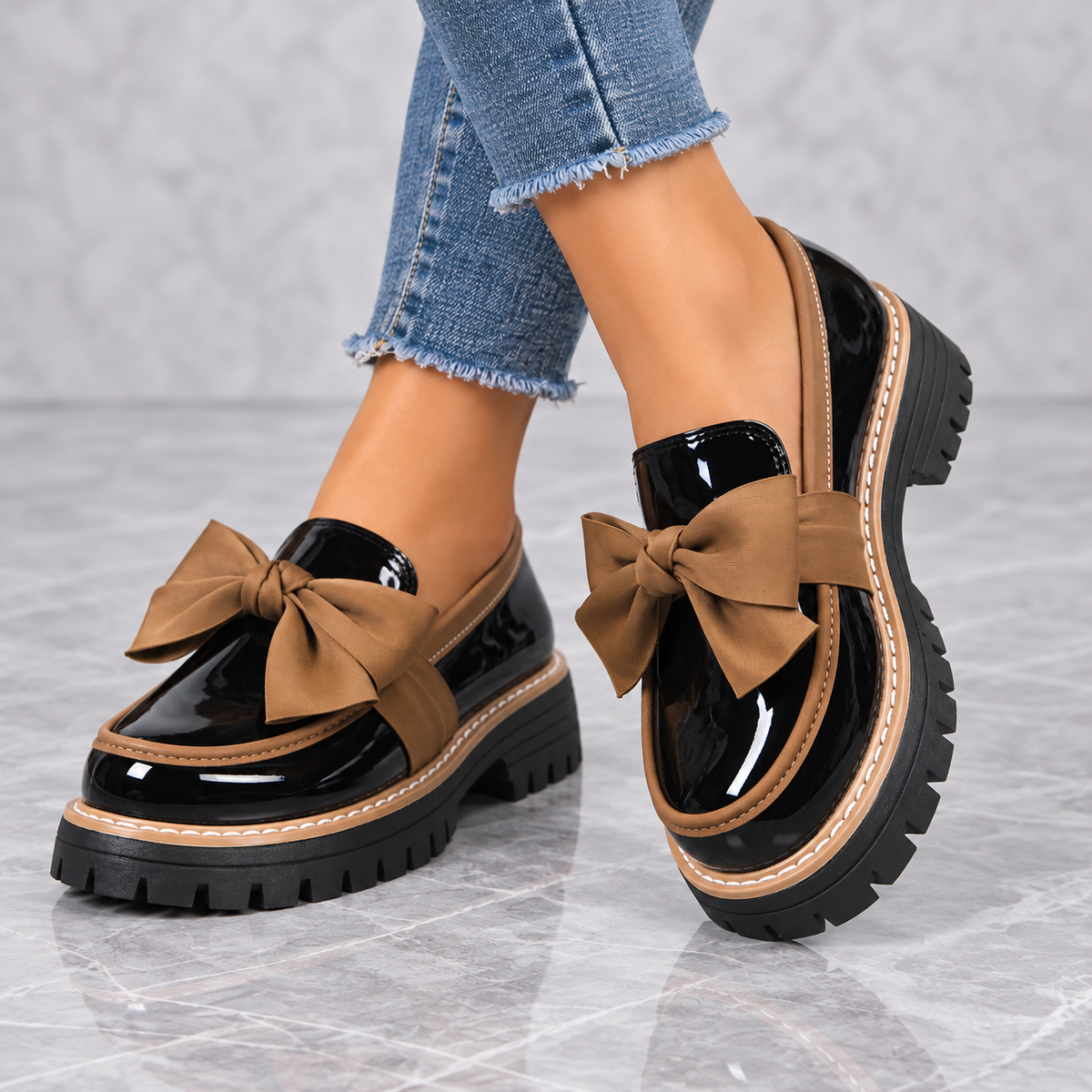 Alvenia Bow Loafers