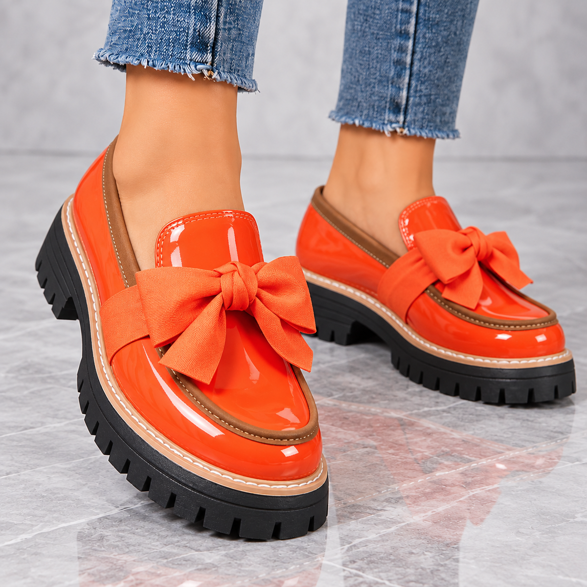 Alvenia Bow Loafers