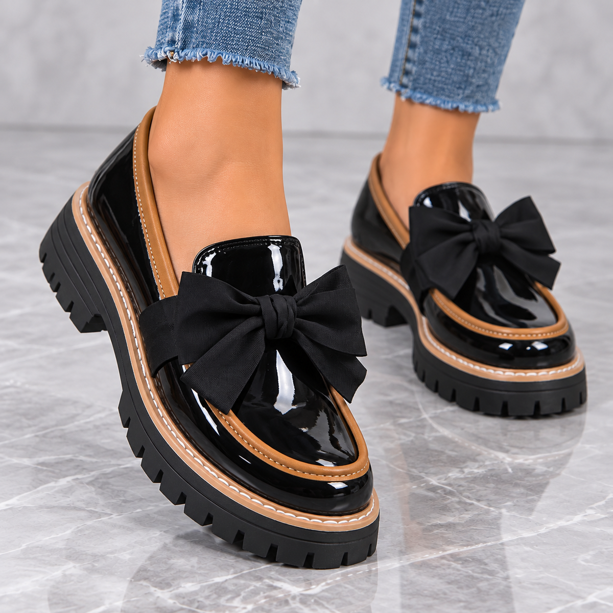 Alvenia Bow Loafers