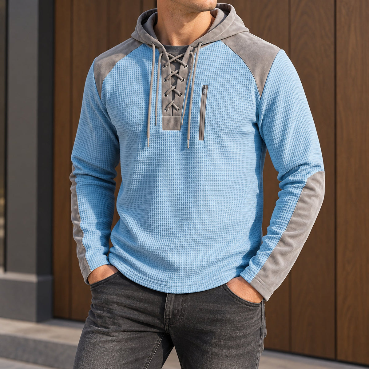 Colter Lace-Up Hoodie