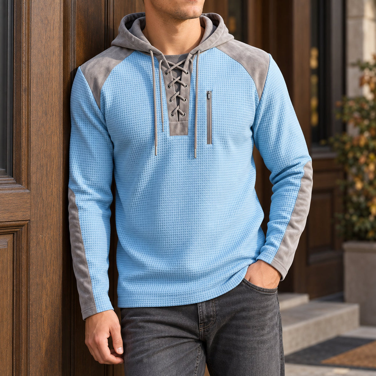 Colter Lace-Up Hoodie