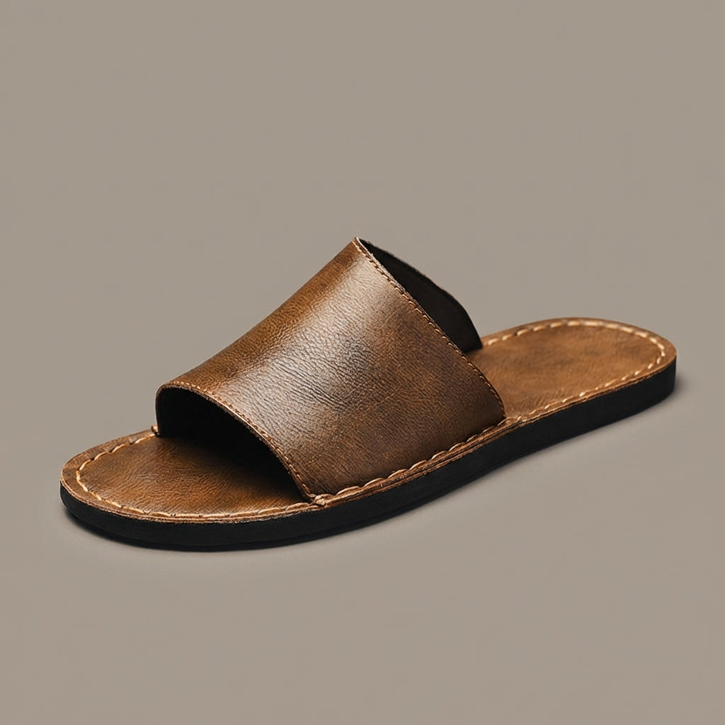 Toscana Single-Strap Genuine Leather Slide