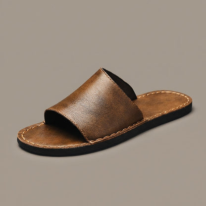 Toscana Single-Strap Genuine Leather Slide