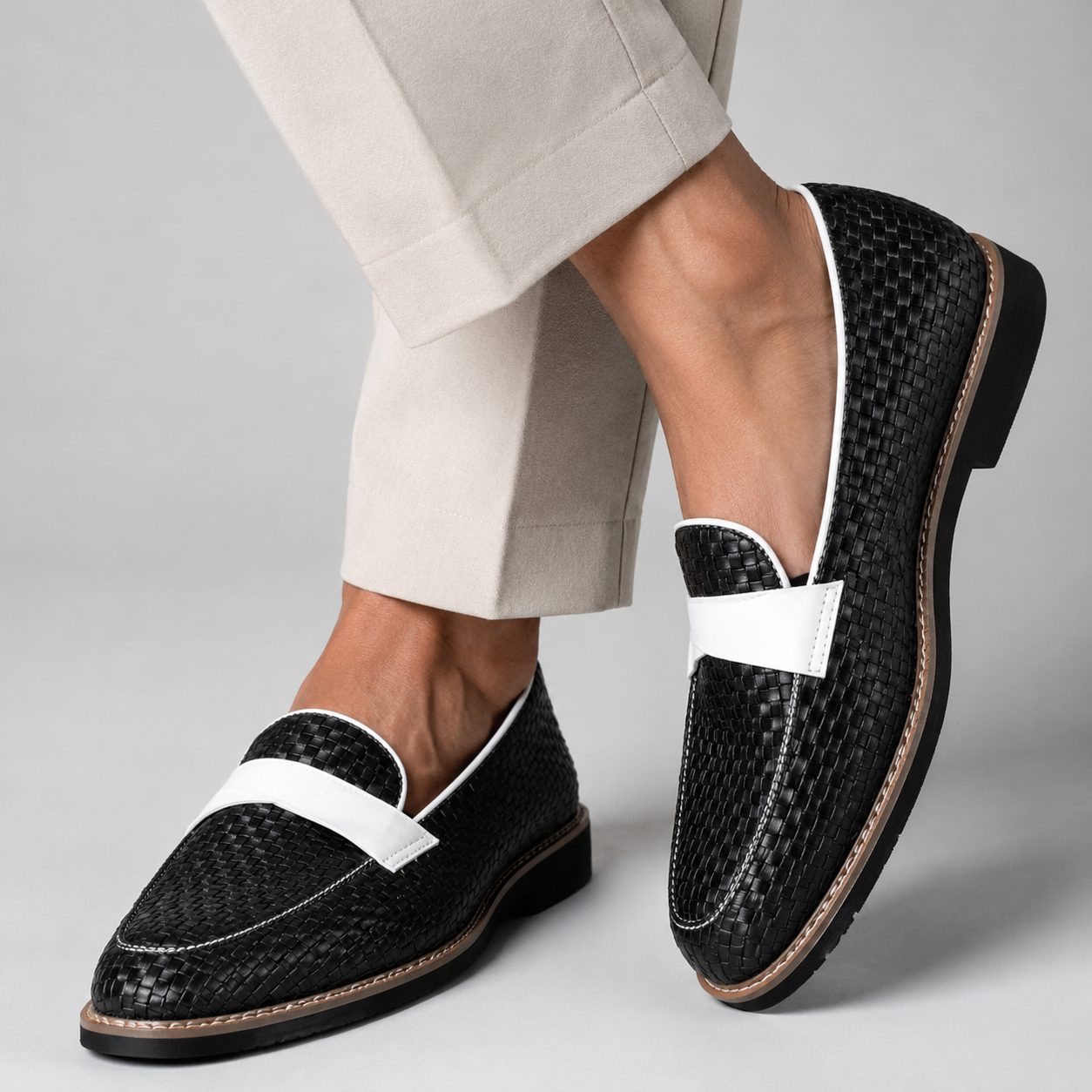 Adriatic Basketweave Contrast Loafers