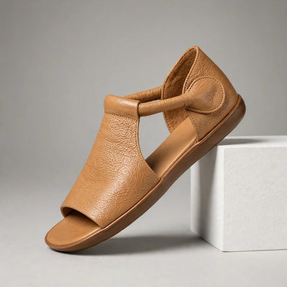 Verlaine T-Strap Leather Sandals