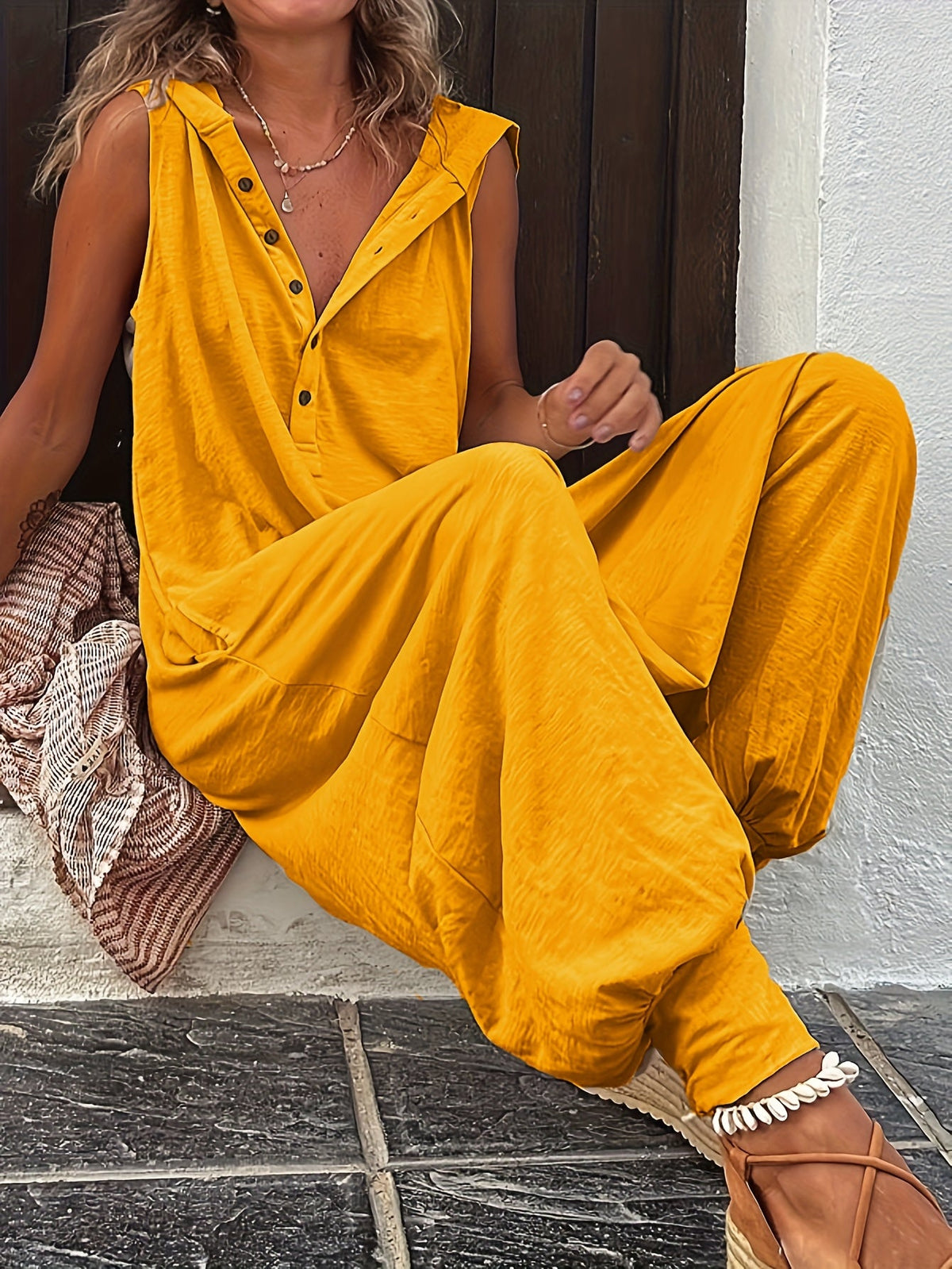 Marchesa Hooded Jumpsuit
