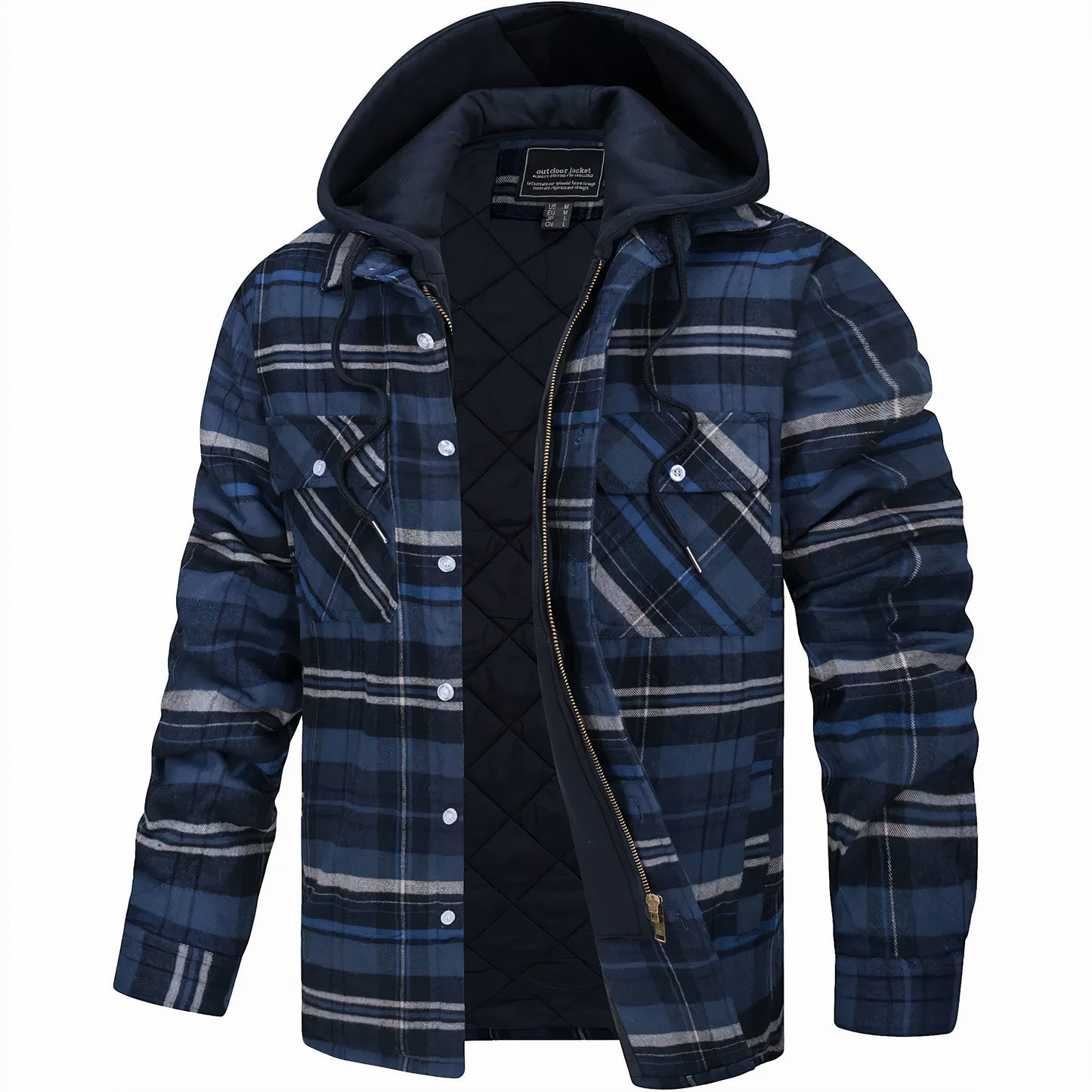 Hooded Flannel Jacket
