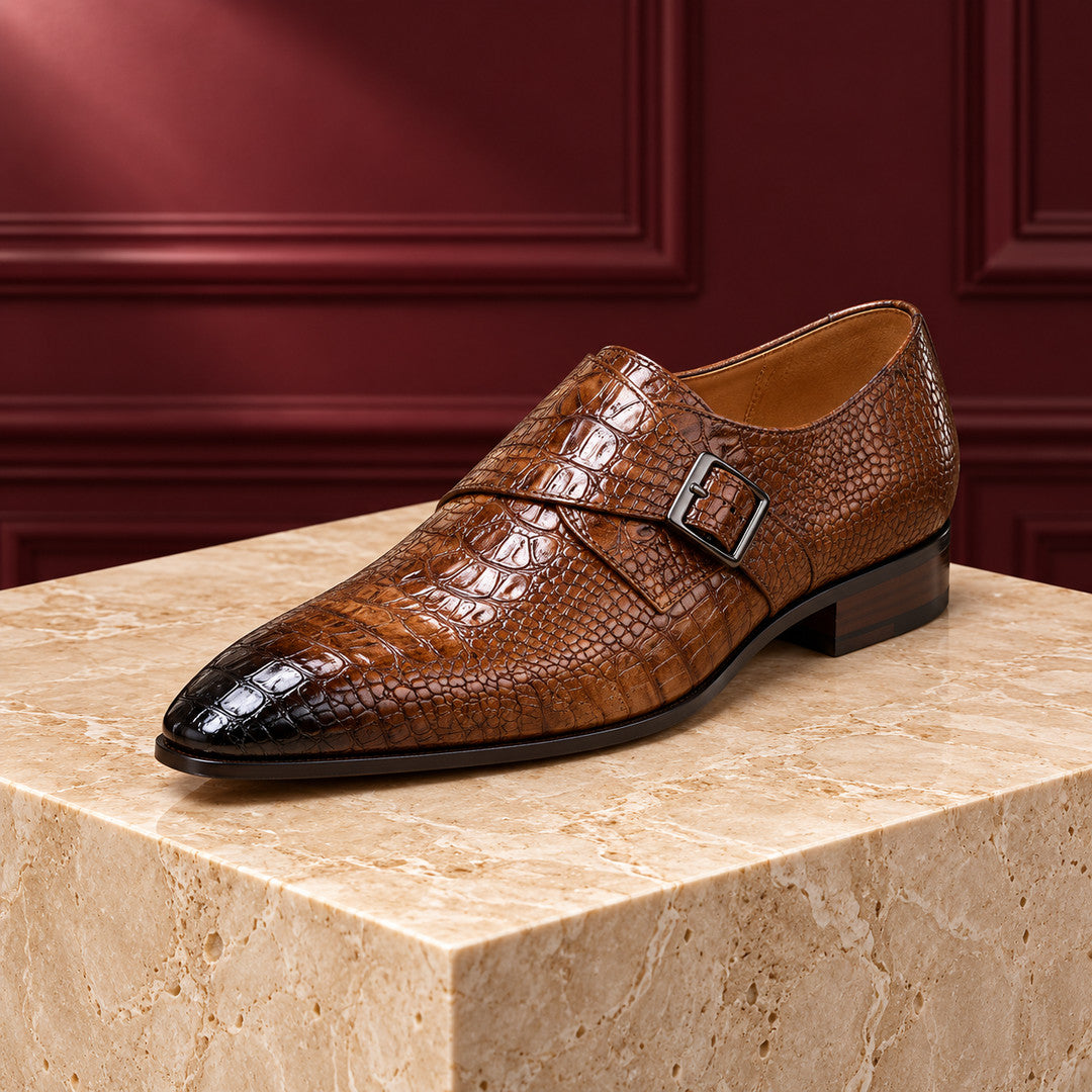 Vespro Croc Monk Strap