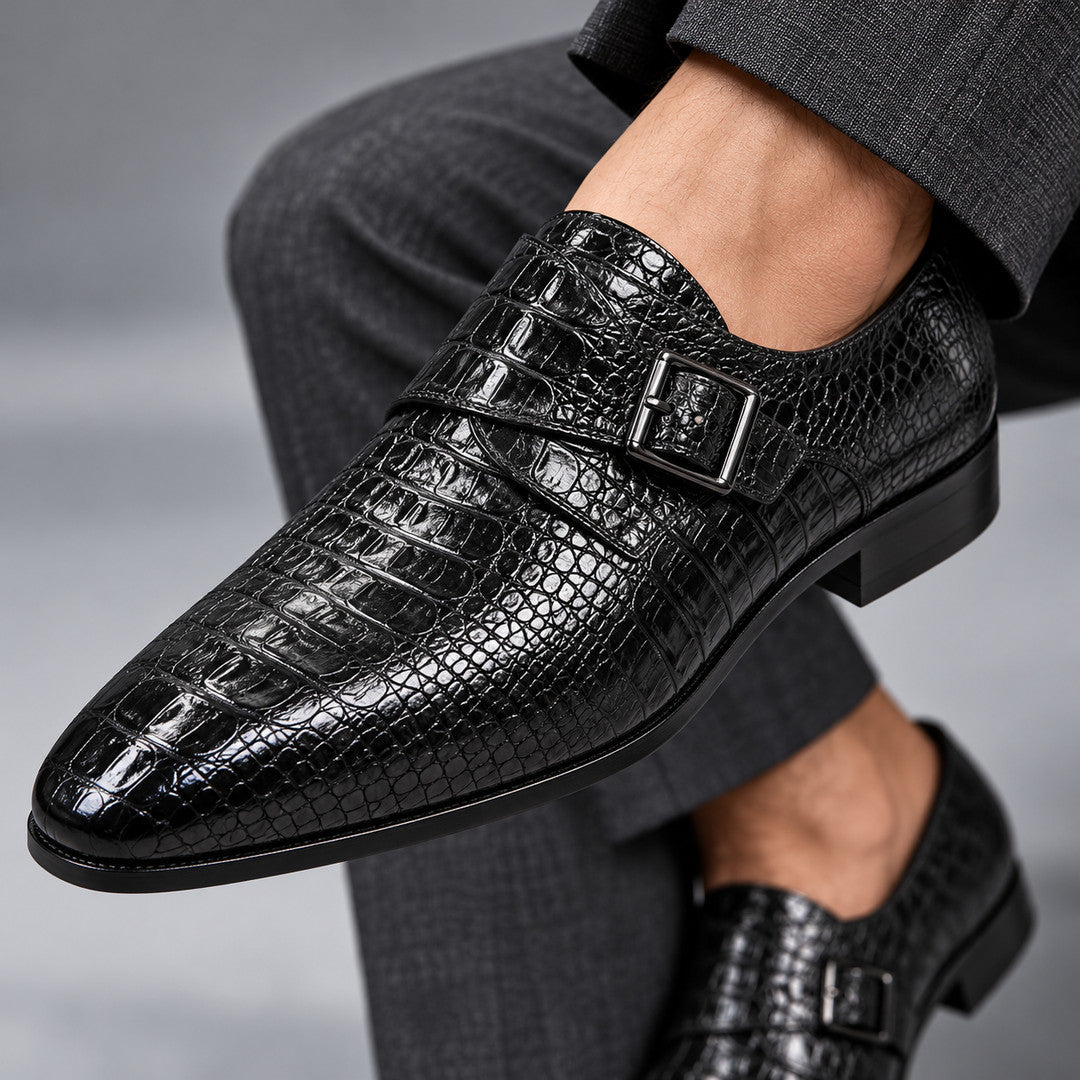 Vespro Croc Monk Strap
