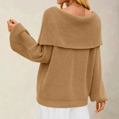 Cashmere Convertible Neckline Pullover