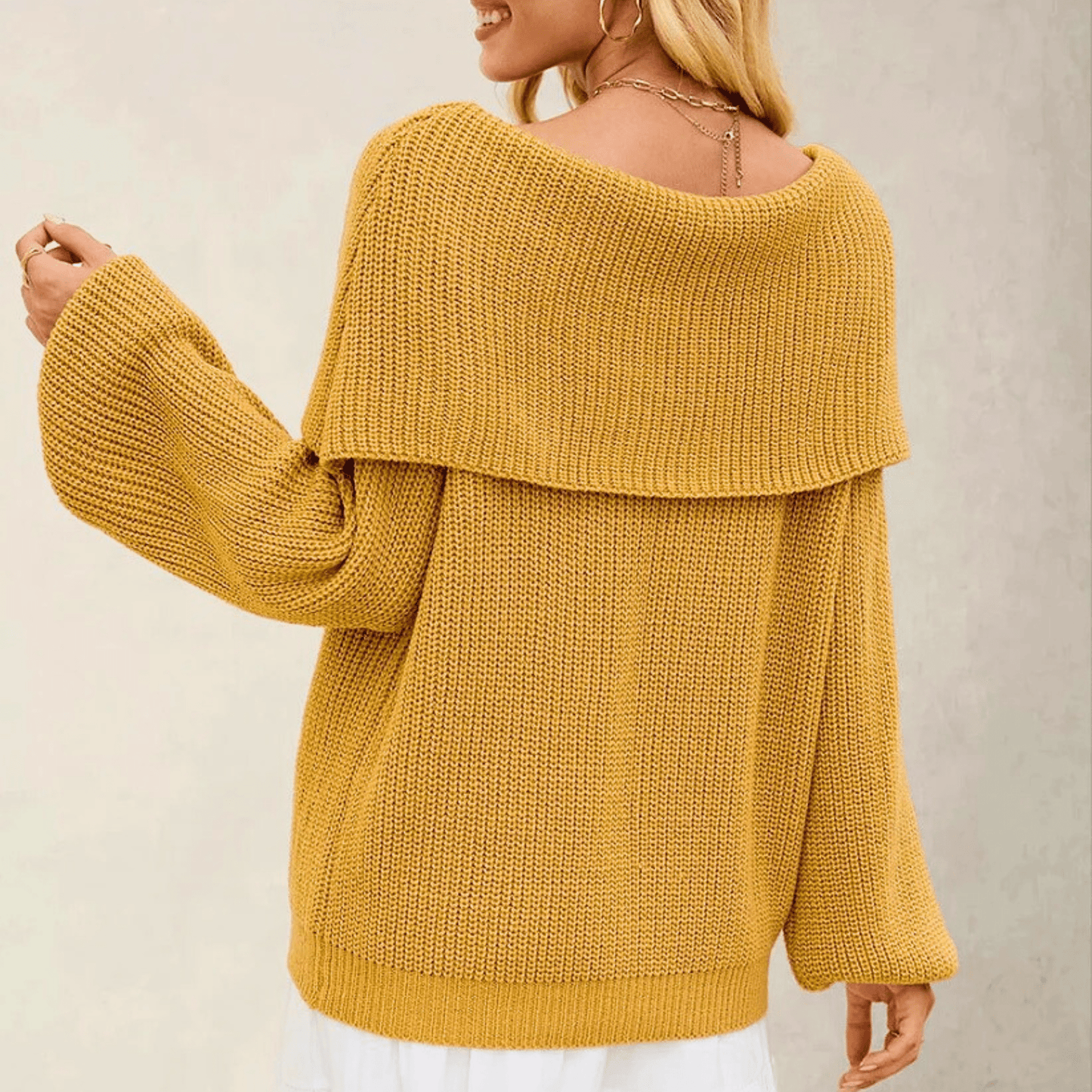 Cashmere Convertible Neckline Pullover