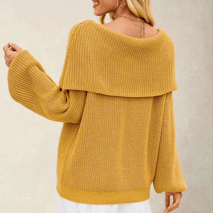 Cashmere Convertible Neckline Pullover