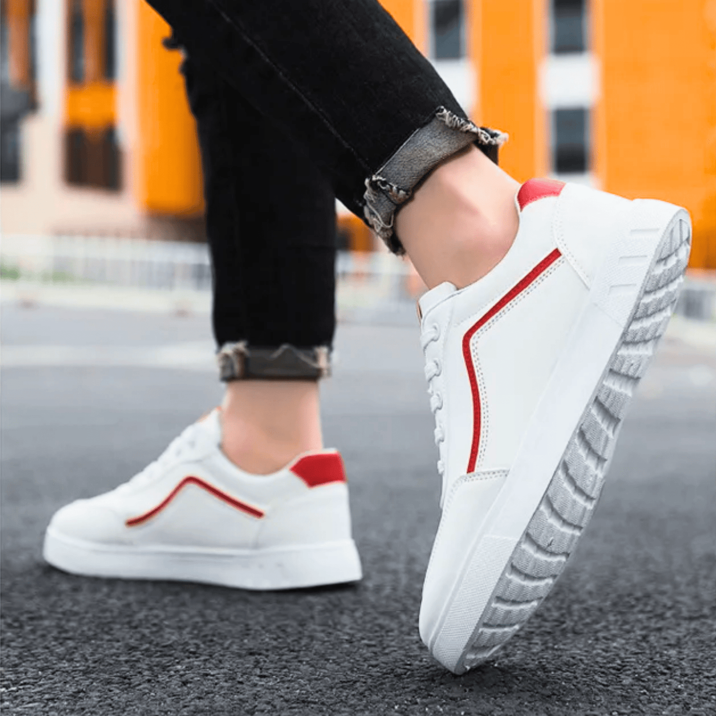 Estival Noir Leather Skate Low