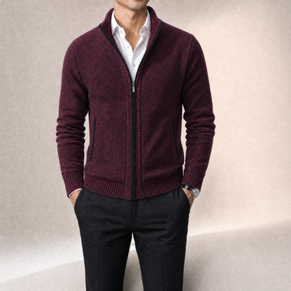 Brera Stand-Collar Cardigan